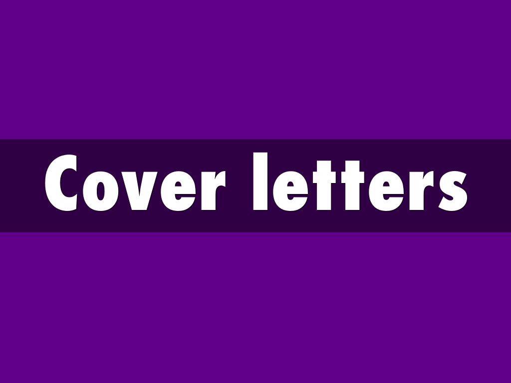 Cover letters