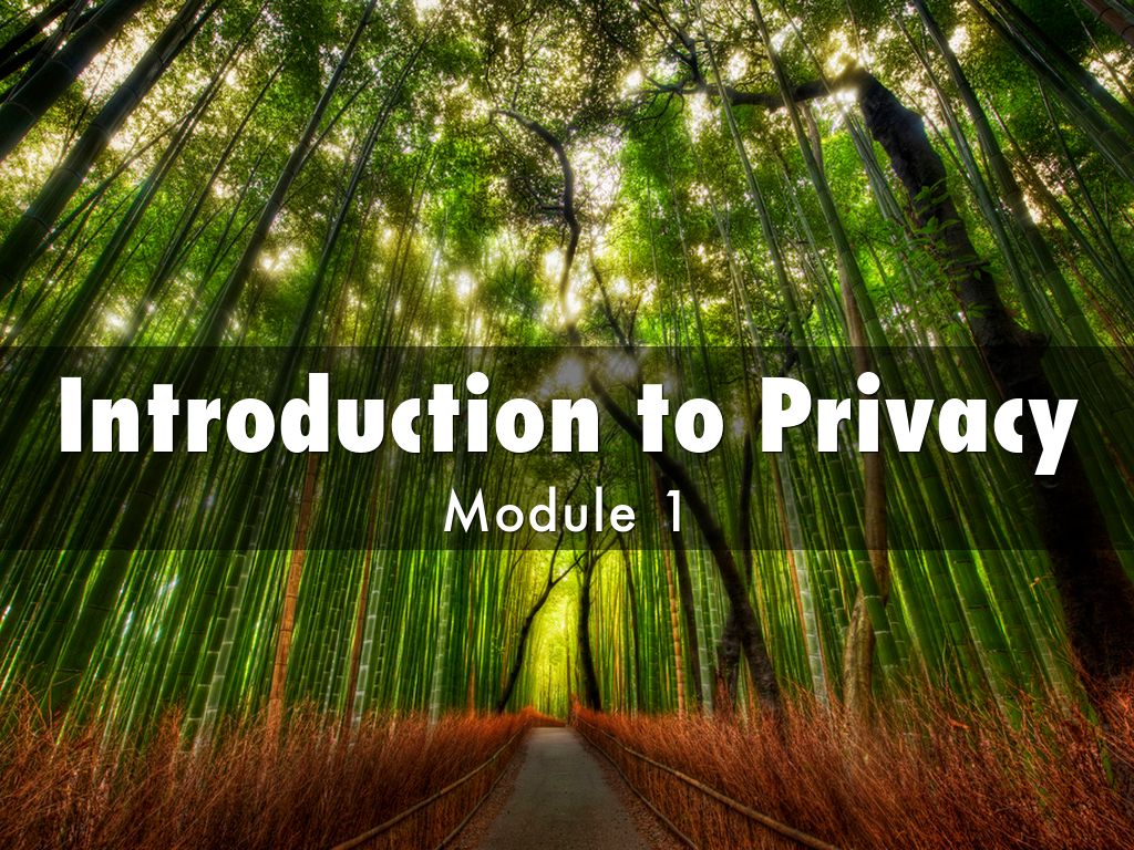 Introduction to Privacy