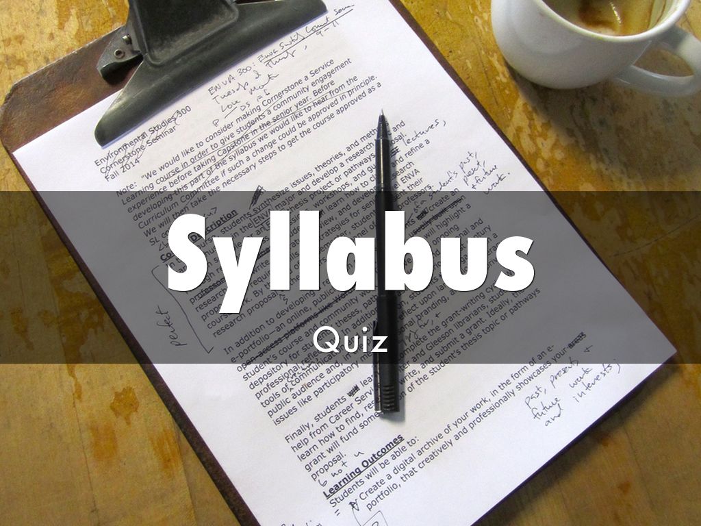 Syllabus Quiz