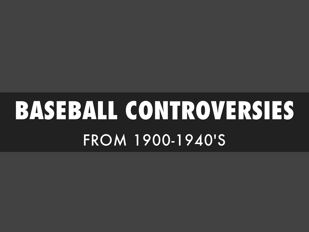 Baseball Controversy 