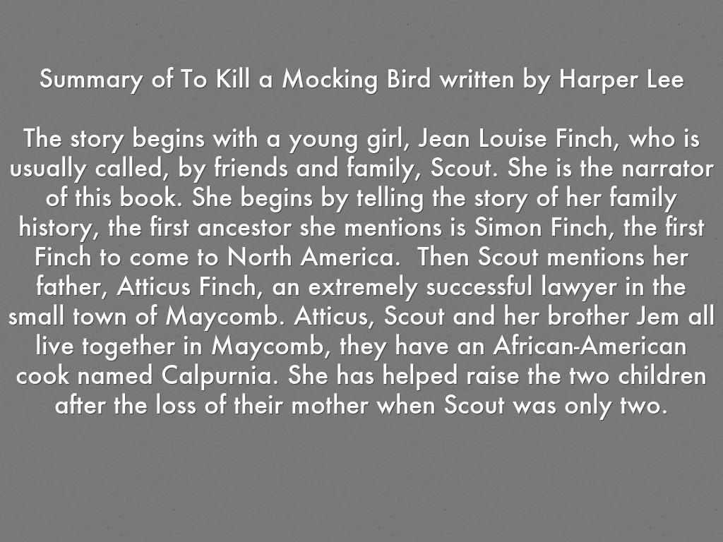 to kill a mocking bird quick notes