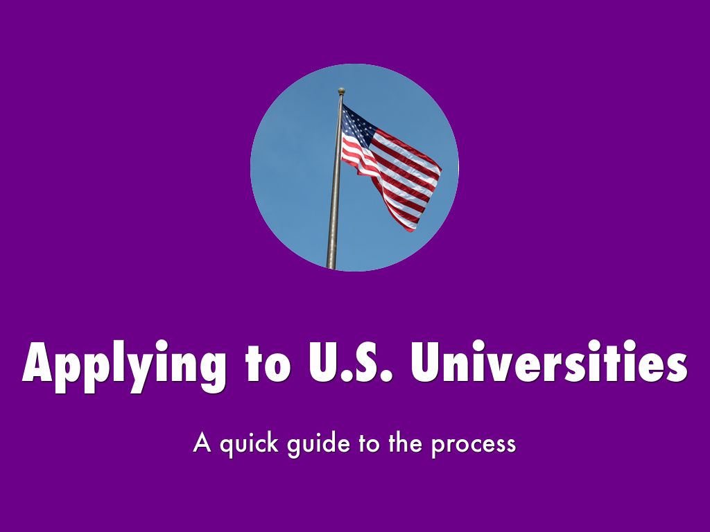 Applying to U.S. Universities