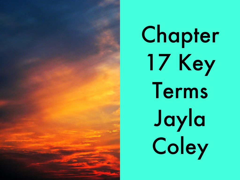 Chapter 17 Key Terms