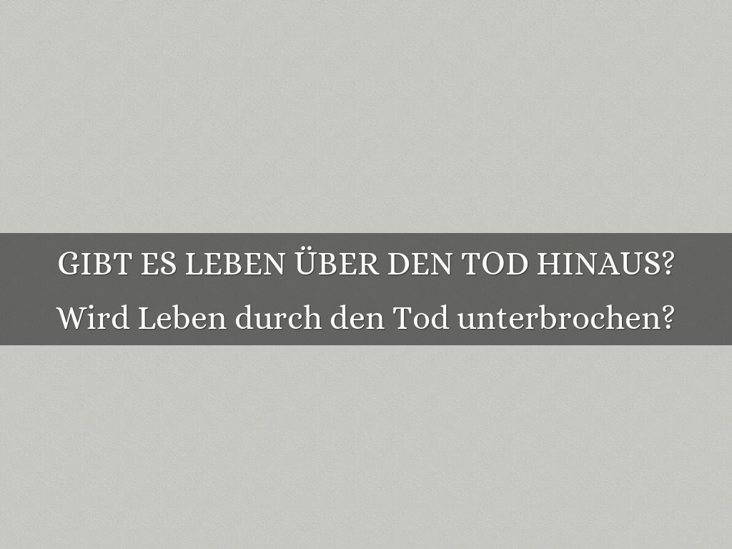 Gibt es ein Leben nach dem Tod? by Ines Sperling