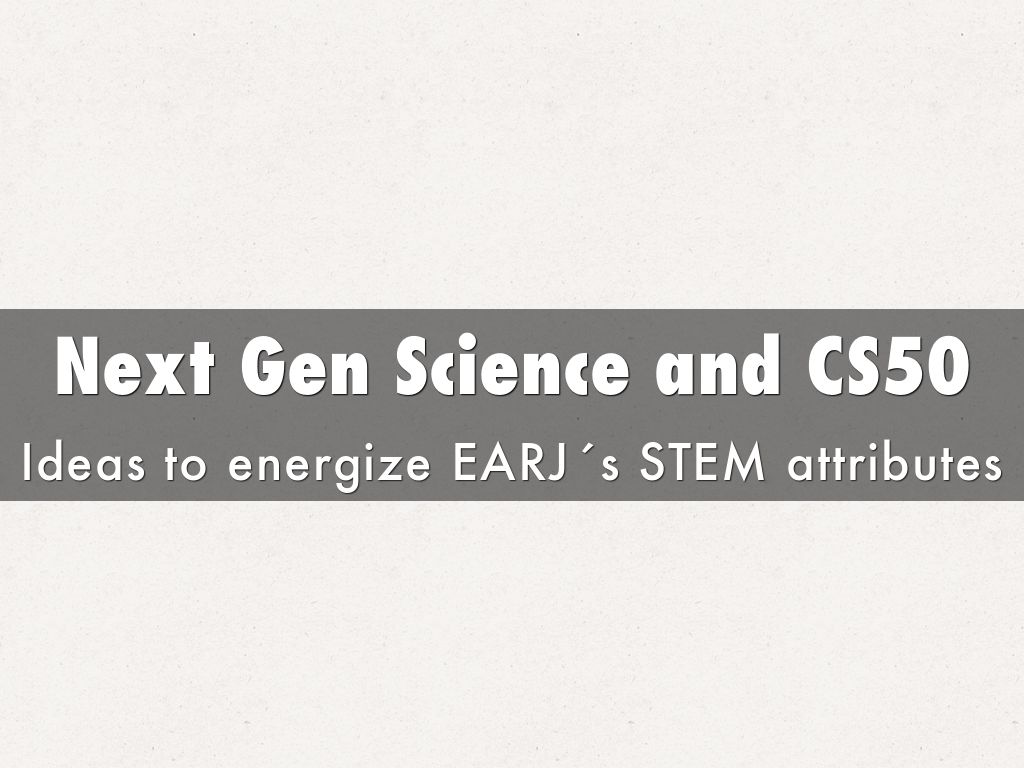 Next Gen Science and CS50