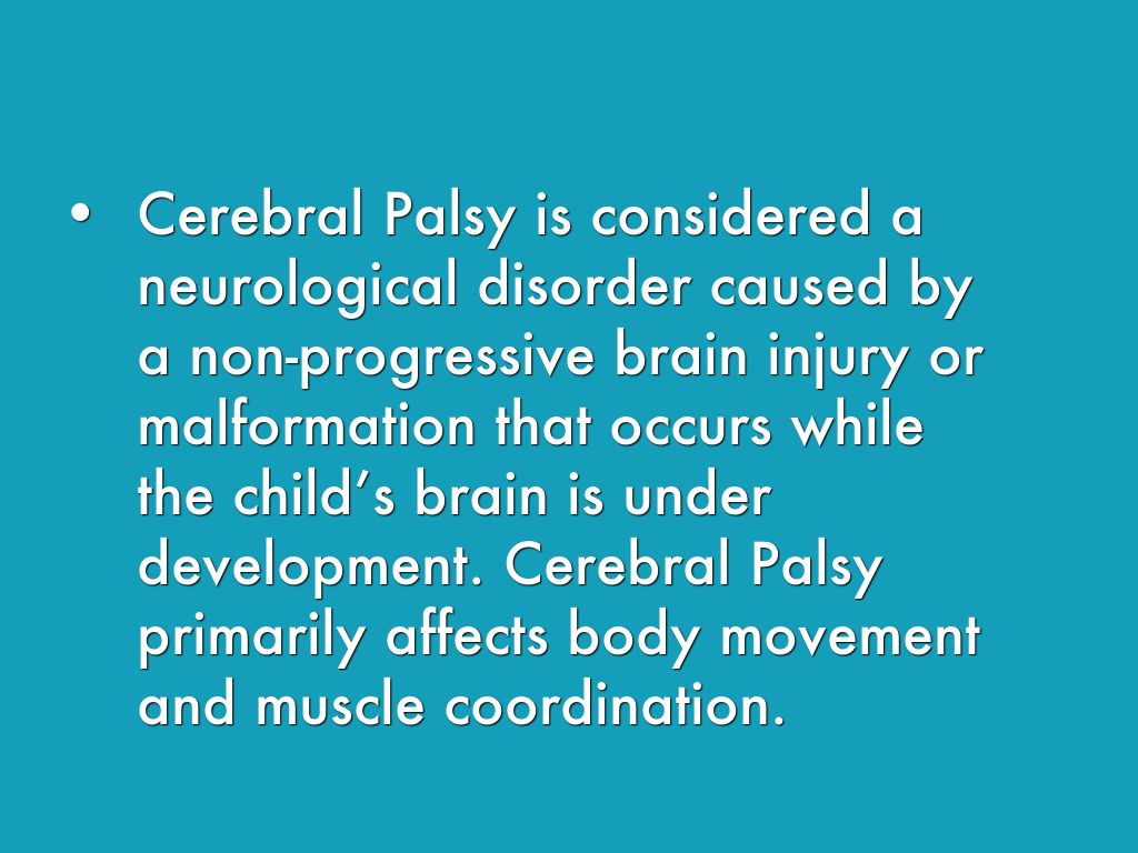 Cerebral palsy 
