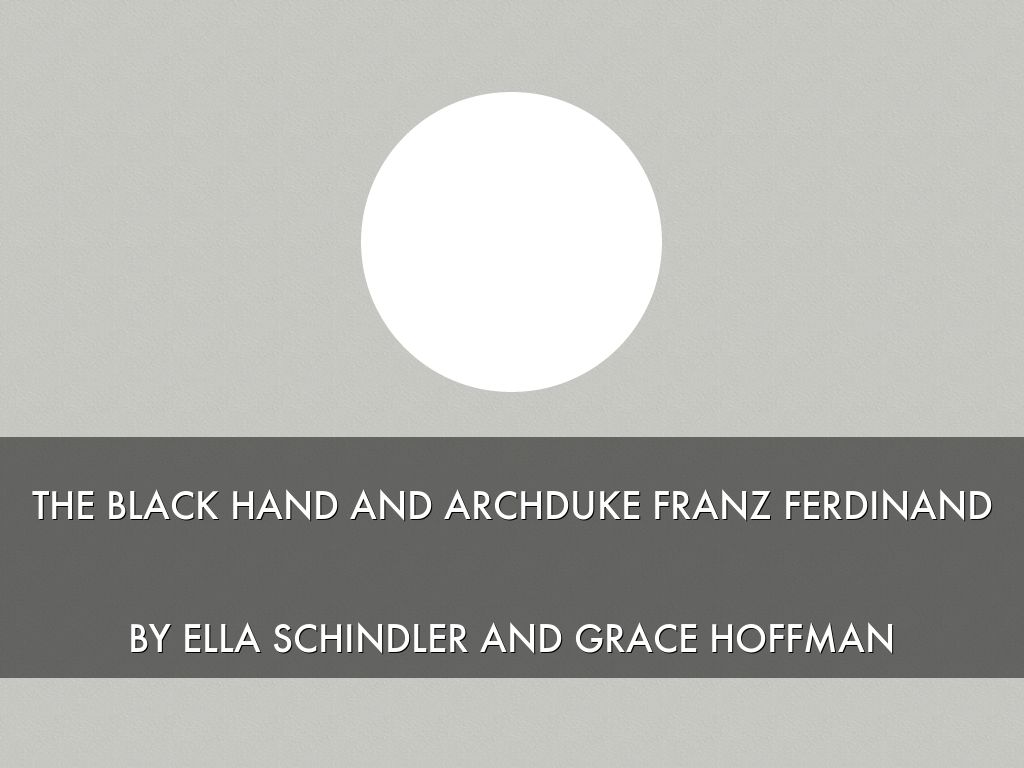 Black Hand and Franz Ferdinand