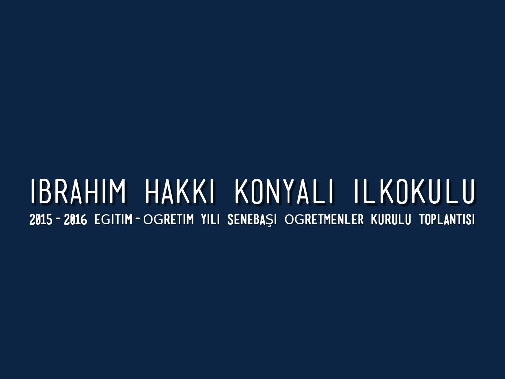 IBRAHIM HAKKI KONYALI ILKOKULU