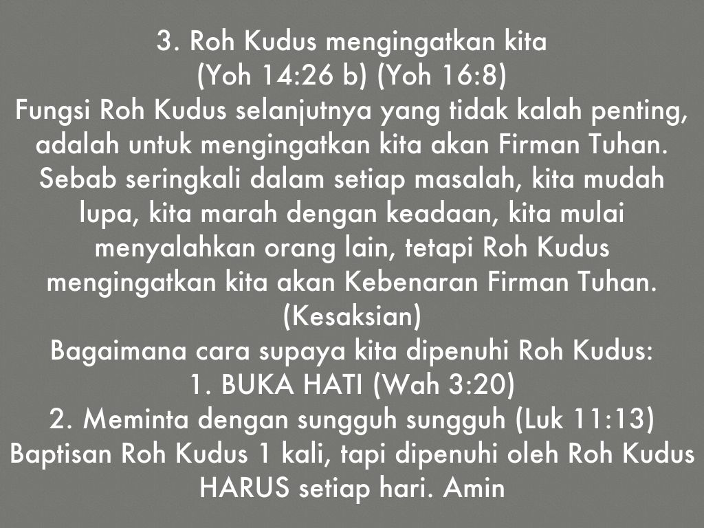 Roh Kudus By Sandy Christian Roh Kudus By Sandy Christian