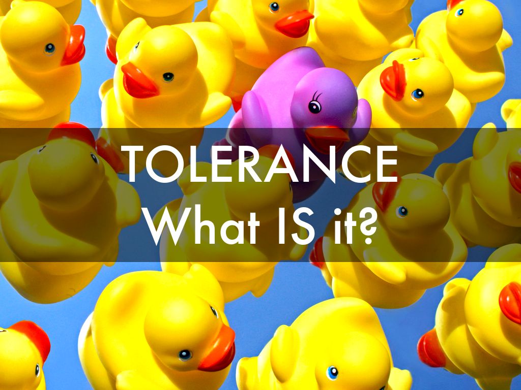 Tolerance. What IS it?
