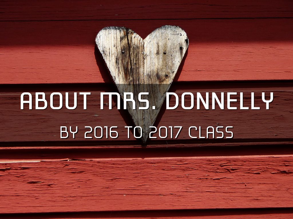 About Mrs. Donnelly