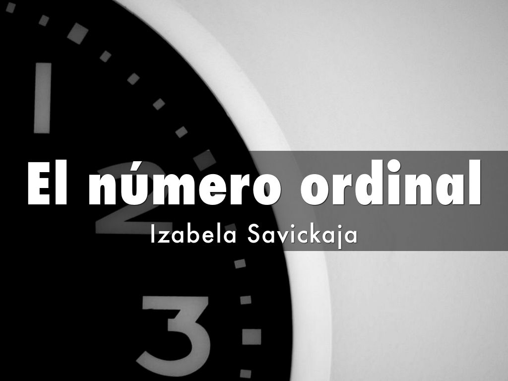 El número ordinal