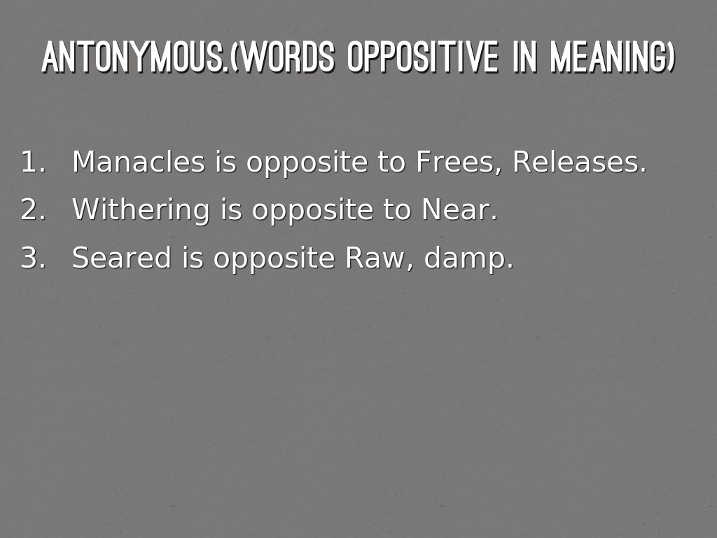 Antonymous A Brief Lesson On Vocabulary From Dr. King's