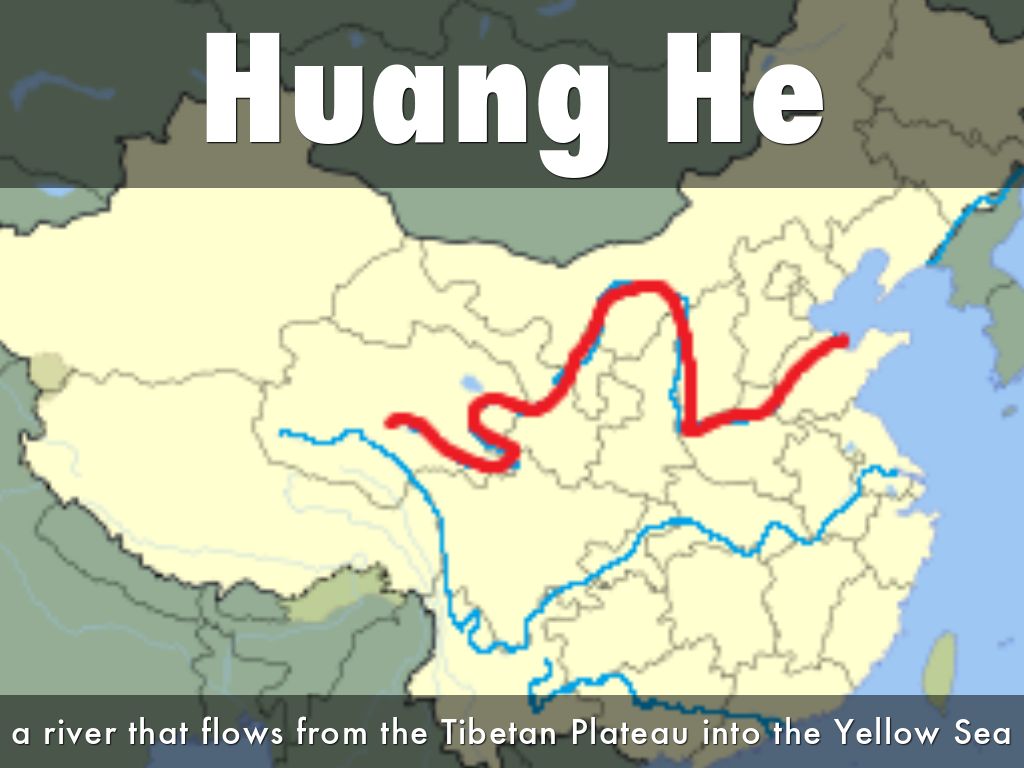 Ancient China Map Huang He River - United States Map