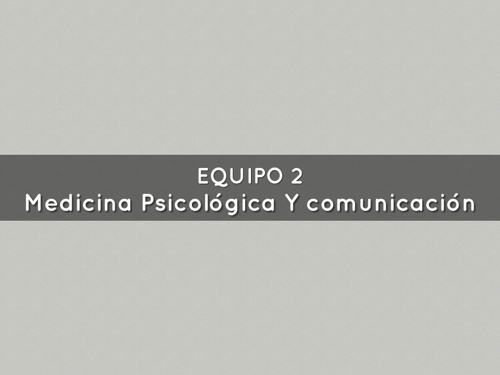 Medicina Psicológica 
