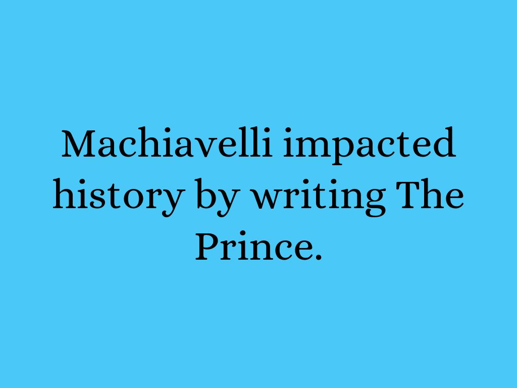 Questions about machiavelli image