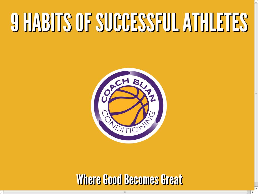 9 habits of successful athletes