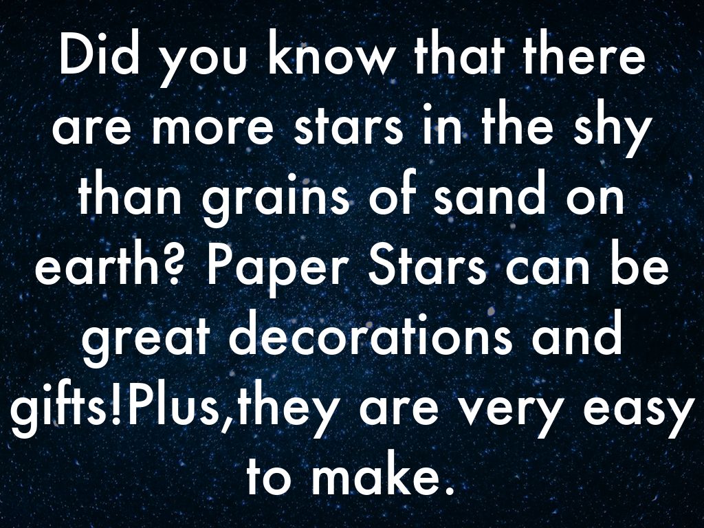 How To Make Paper Stars