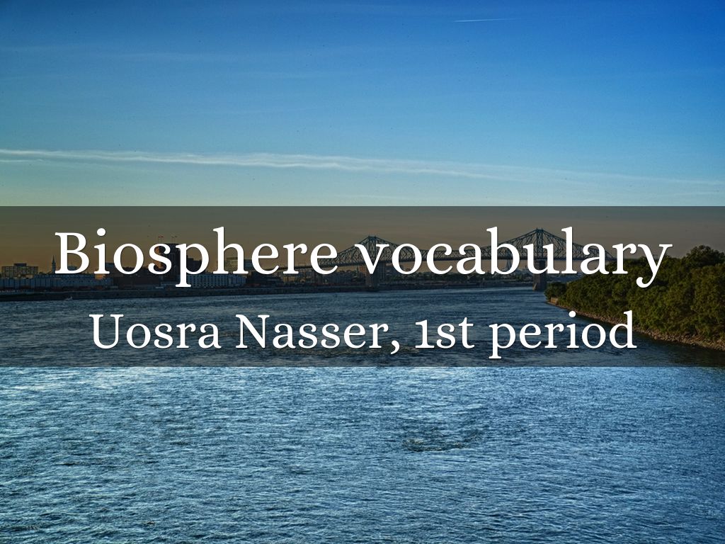 Biosphere vocabulary
