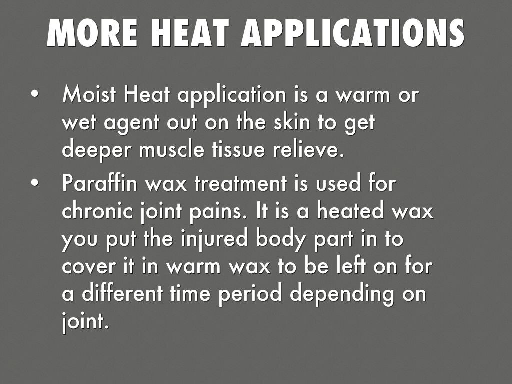 Heat/cold Application by Caleb Velez