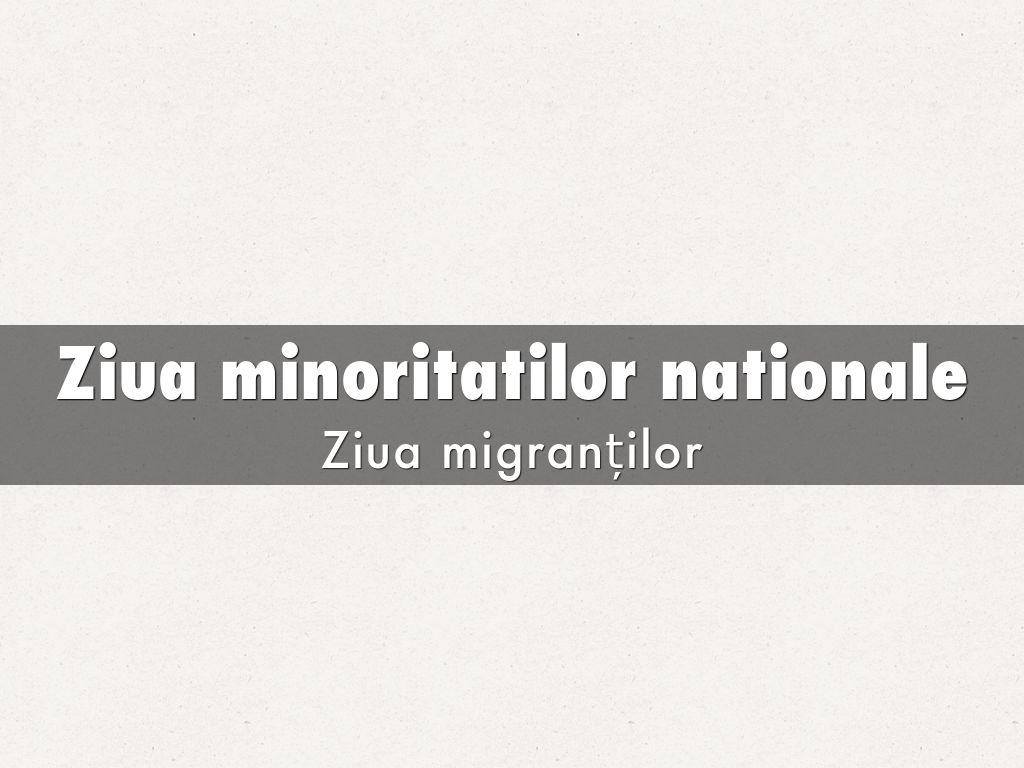 Ziua minoritatilor nationale