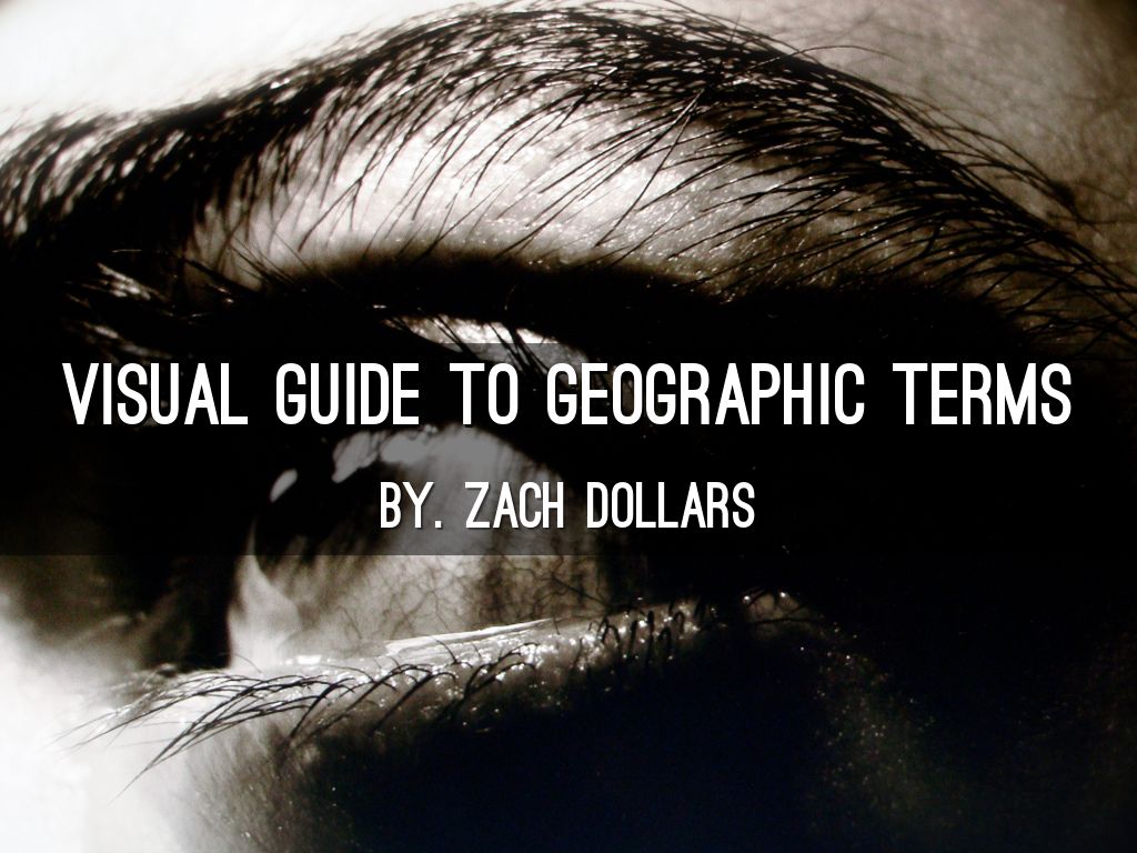 Visual guide to geographic terms