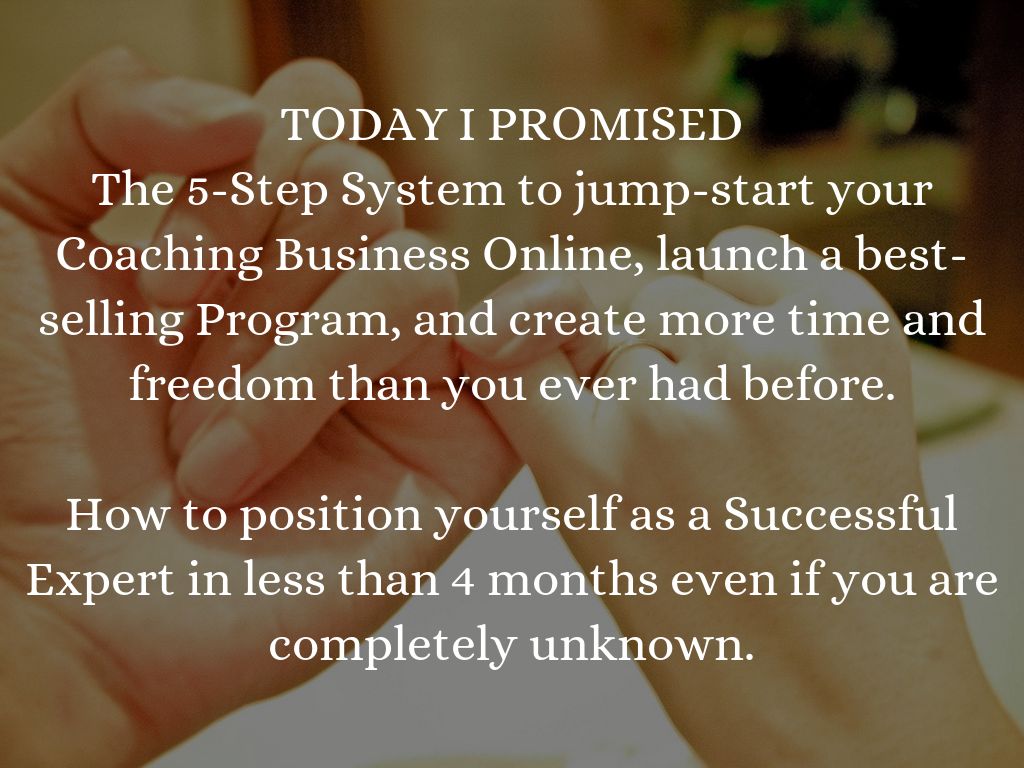 The 5 Steps to attract High End Coaching Clients,