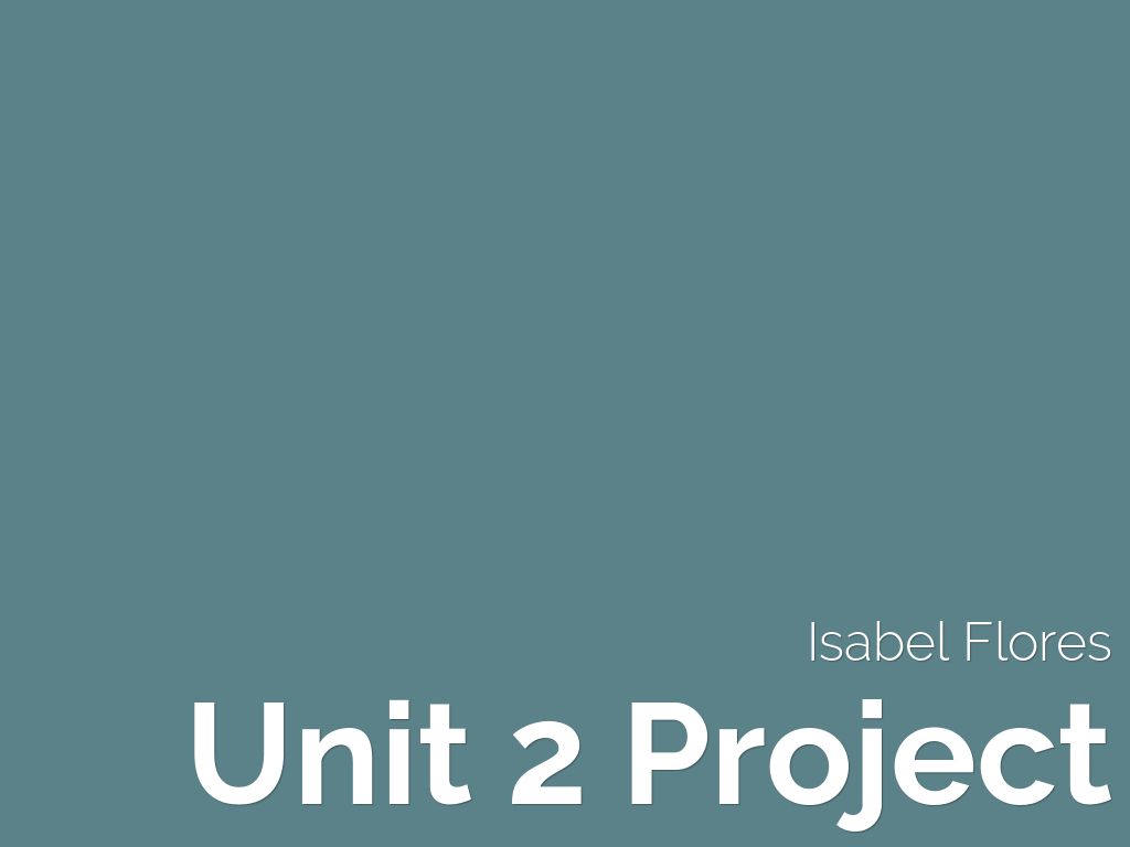 Unit 2 Project