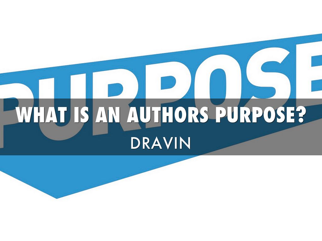 Author Purpose