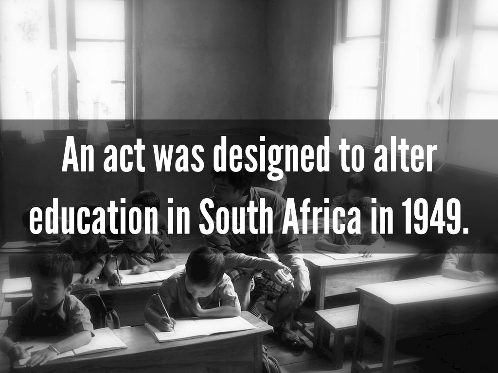 what is the biography of bantu education act