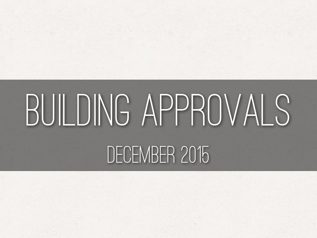 Building approvals by communications