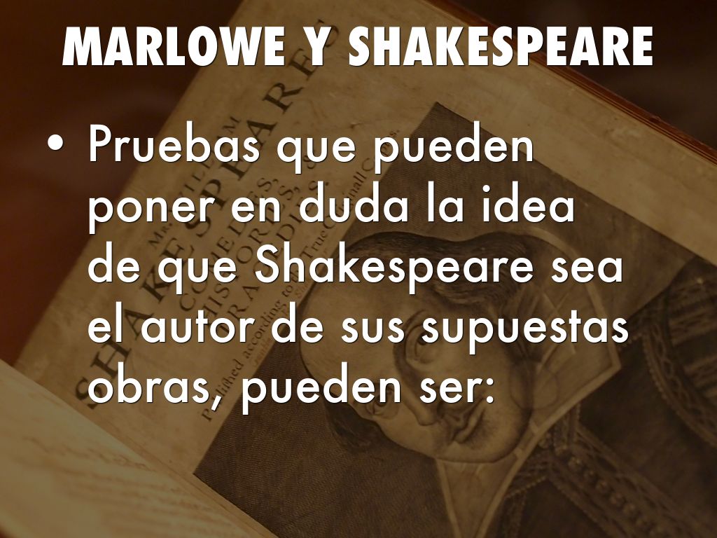 MARLOWE Y SHAKESPEARE