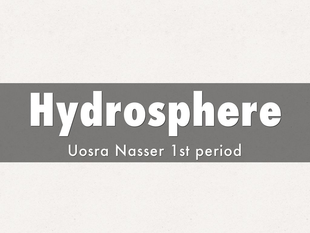Hydrosphere