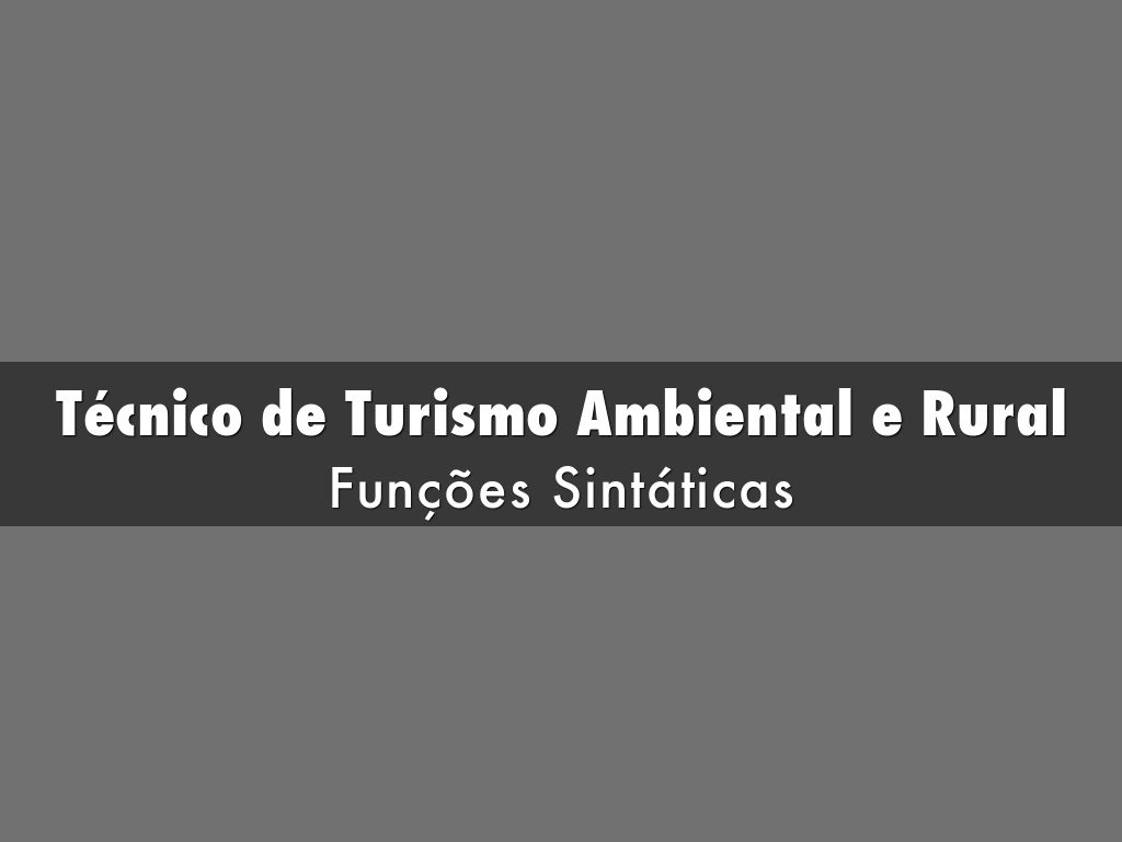 Técnico de Turismo Ambiental e Rural