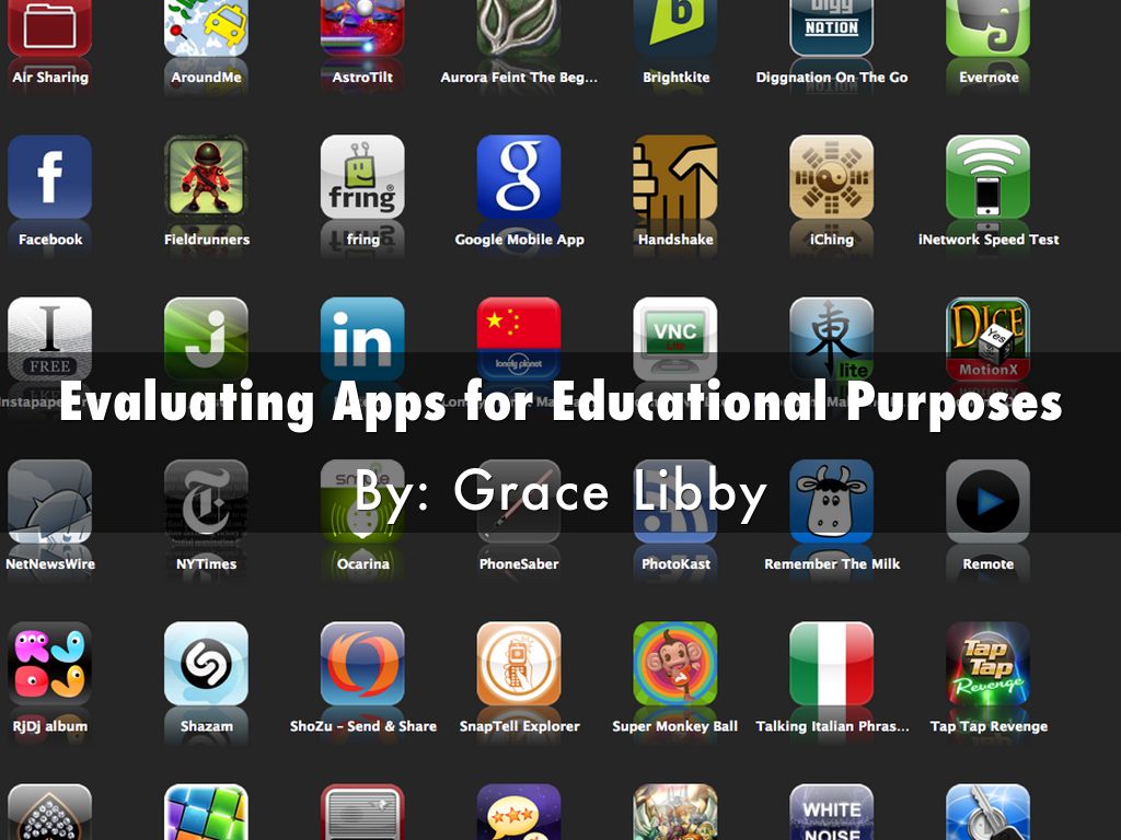 Evaluating Apps for Educational Purposes