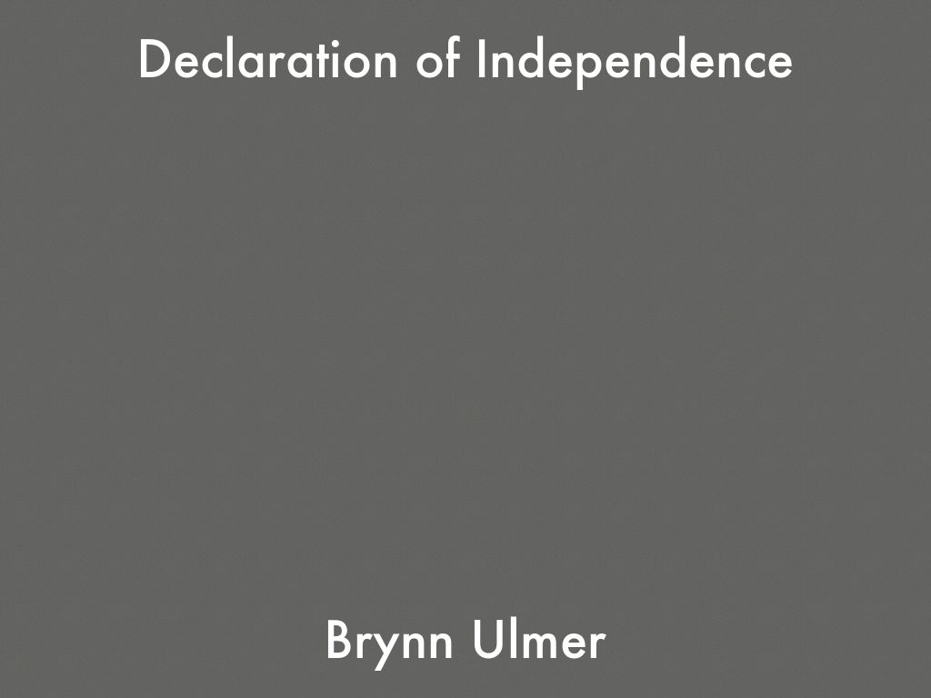 Declaration Of Independence 