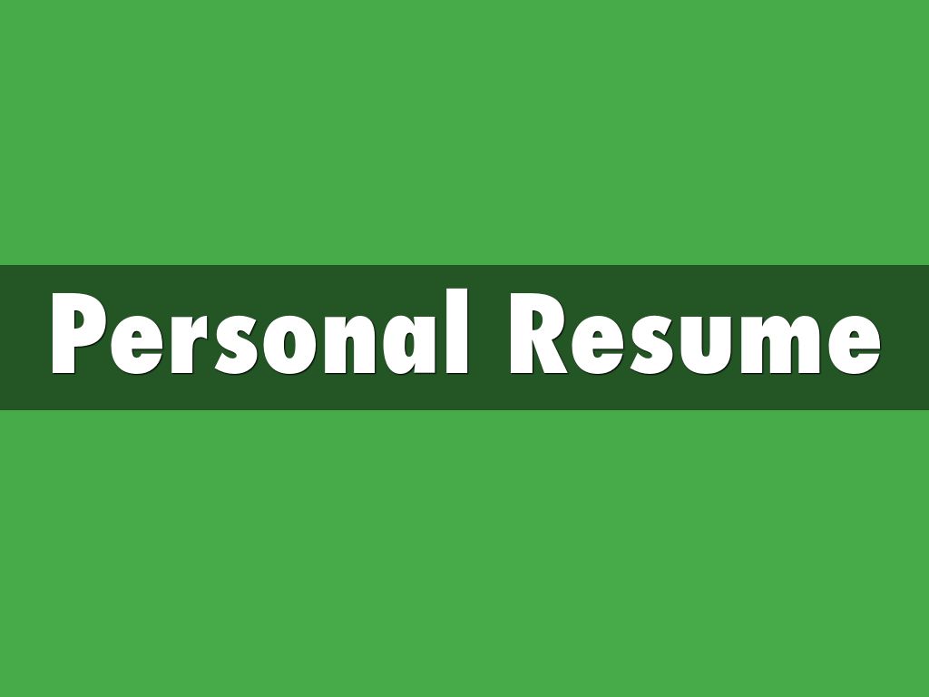 Personal Resume