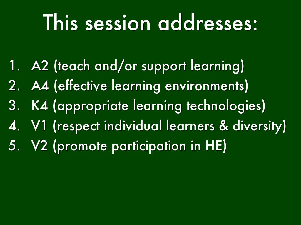 This session addresses: