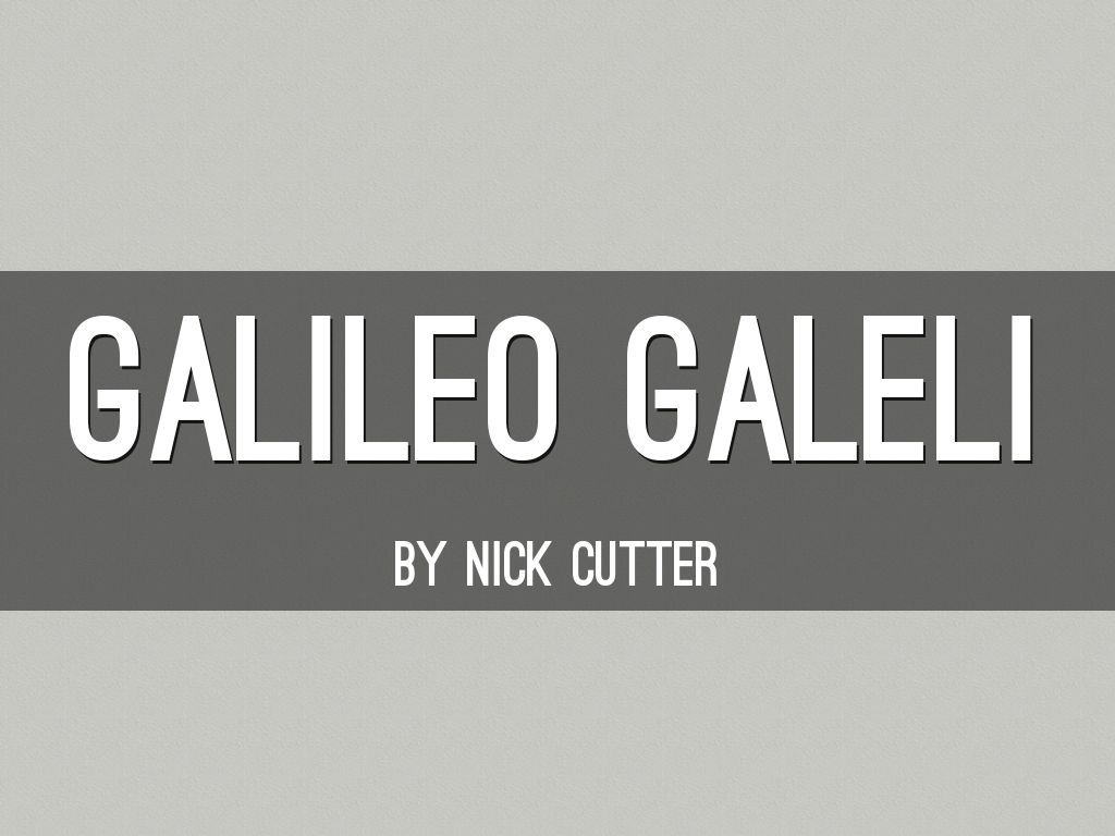 Nick Cutter Galileo