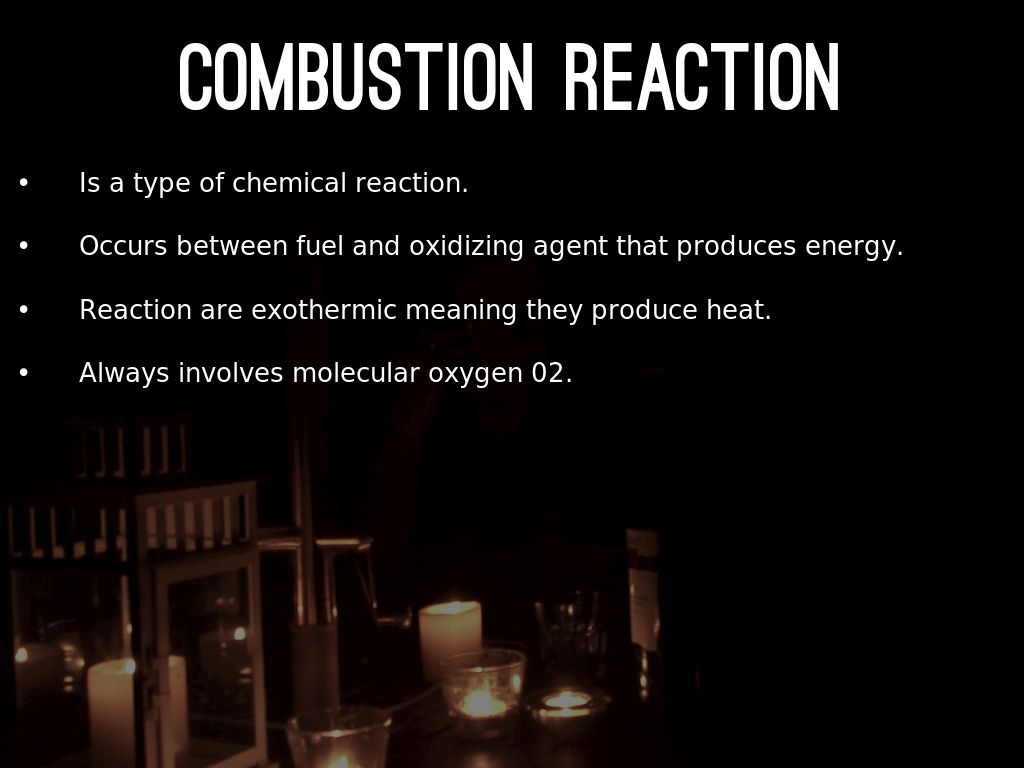 Types Of Chemical Reaction By Amyaayonna Muse Combustion Reaction