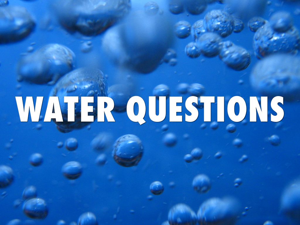 Water Questions by Sophia Gilmour