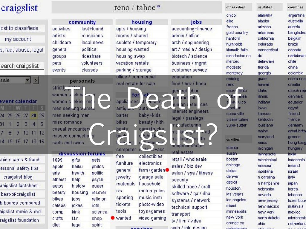 The Death Of Craigslist By Abdeel Marketing