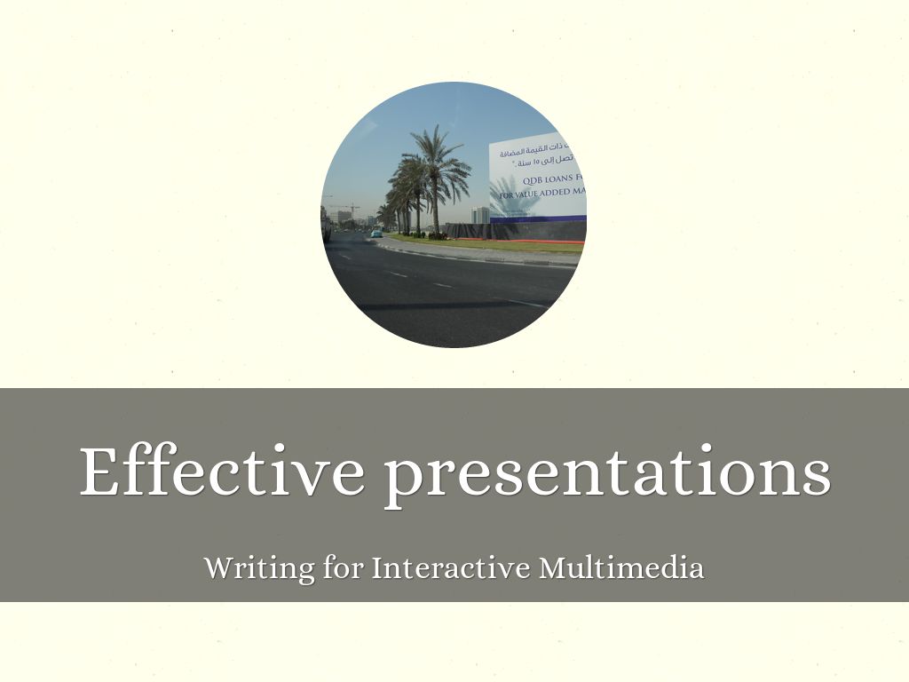 Effective presentations