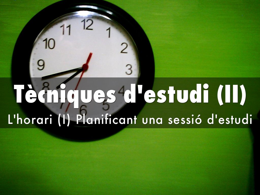 Tècniques d'estudi (II)
