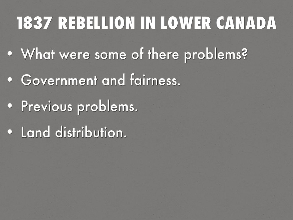 1837 rebellion in lower Canada