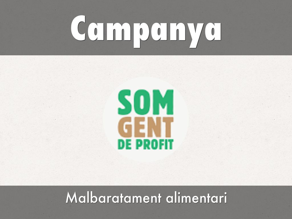 Campanya malbaratament alimentari