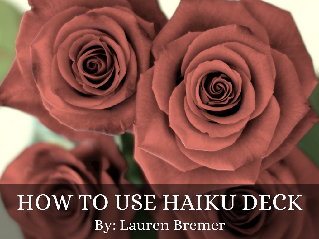 HOw To use haiku Deck
