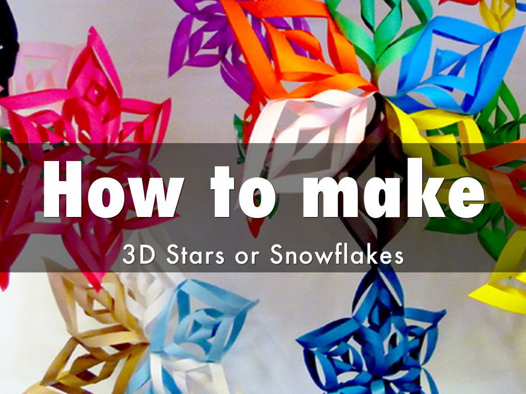 How to make a 3D snowflake/Star