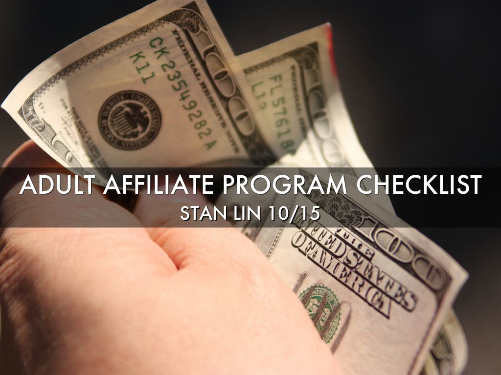 Adult Affiliate Program Checklist