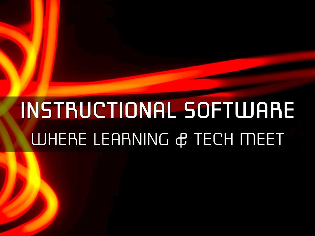 Instructional software